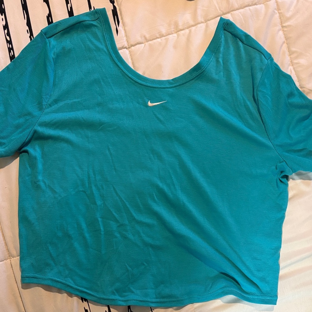 Nike Women's Aqua Blue Crop Top